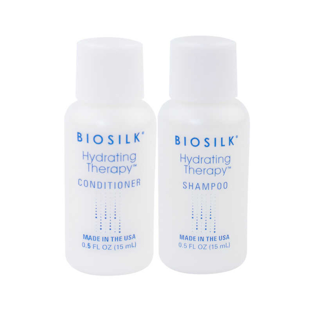 Набір Biosilk Hydrating Therapy шампунь. кондиціонер для глибокого зволоження волосся. 2 шт x 15 мл