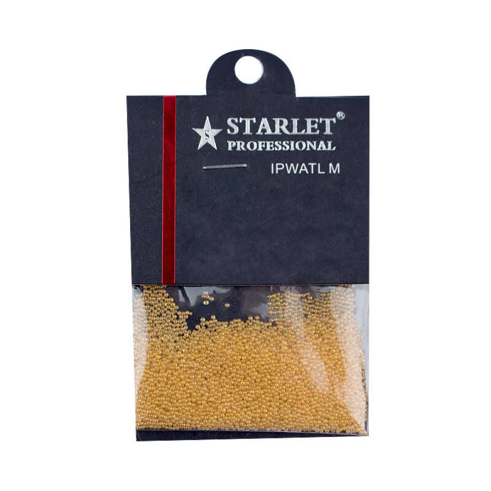 Бульонки для украшения ногтей Starlet Professional. стеклянные. цвет охра. в пакете. 8 г
