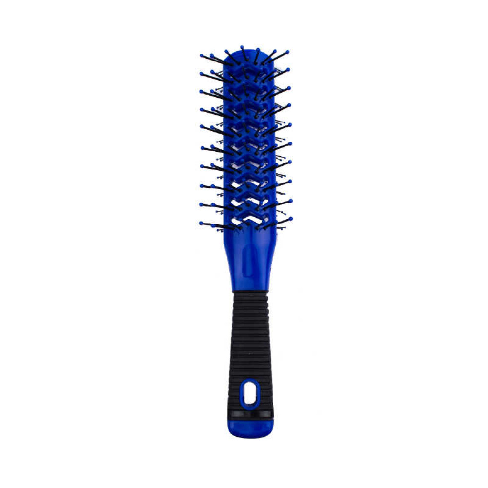 Расческа для волос Hairway Vent. туннельная двухсторонняя. 2х7 рядов. цвет синий