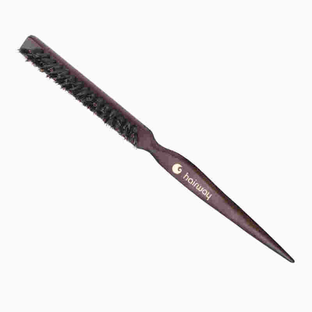 Щетка для волос Teaser Brush Дикобраз с натуральной щетиной. 3-рядная. темное дерево
