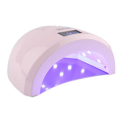 УФ LED лампа світлодіодна SUN 1s. 48 ​​Вт. таймер 10.30.60.99 сек. з дисплеєм. колір рожевий