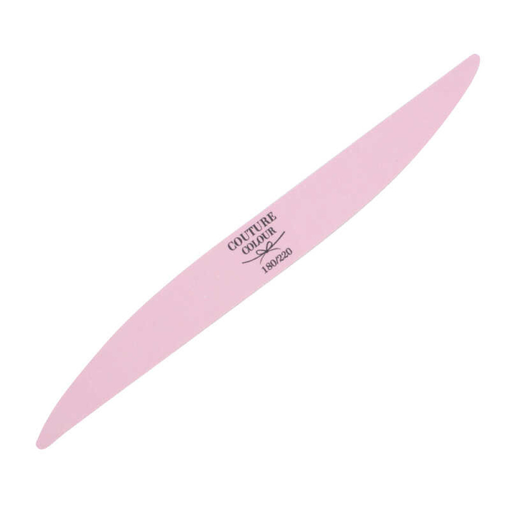 Пилка для нігтів Couture Colour 180/220 подвійний ніж. колір біло-рожевий