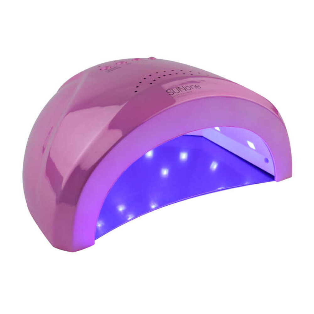 УФ LED лампа светодиодная Sun One Mirror Pink 48 Вт и 24 Вт, таймер 5, 30, 60 сек, зеркально-розовая