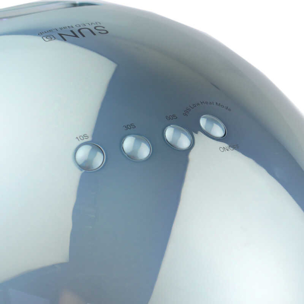 УФ LED лампа светодиодная Sun 5 Mirror Blue 48 Вт, таймер 10, 30, 60, 99 сек, цвет зеркально-голубой