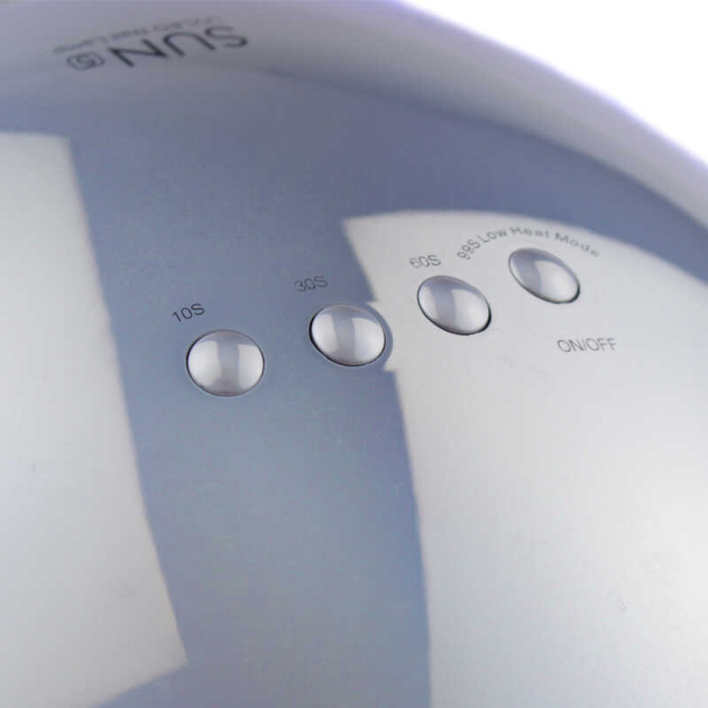 УФ LED лампа світлодіодна Sun 5 Mirror 48 Вт. таймер 10. 30. 60. 99 сек. колір дзеркально-перловий