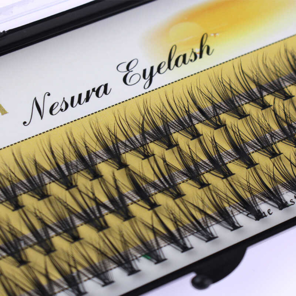 Пучковые ресницы Nesura Eyelash 12 мм, черные