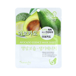 Маска для обличчя тканинна Natureby Avocado Essence Mask Sheet з авокадо, 23 мл