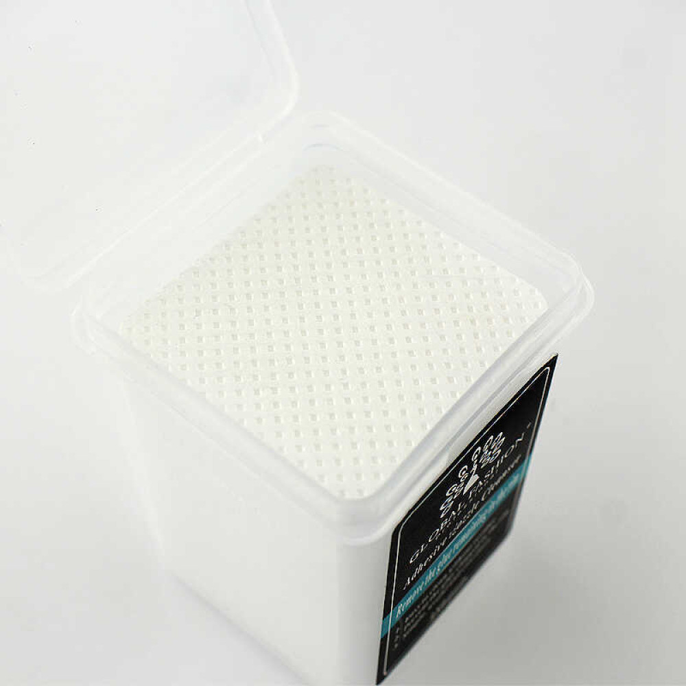 Серветки безворсові з перфорацією в пластиковому контейнері Adhesive Nozzle Cleanser. 5х5 см. 180 шт.