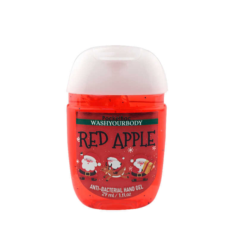 Санітайзер Washyourbody PocketBac Red Apple, червоне яблуко, 29 мл