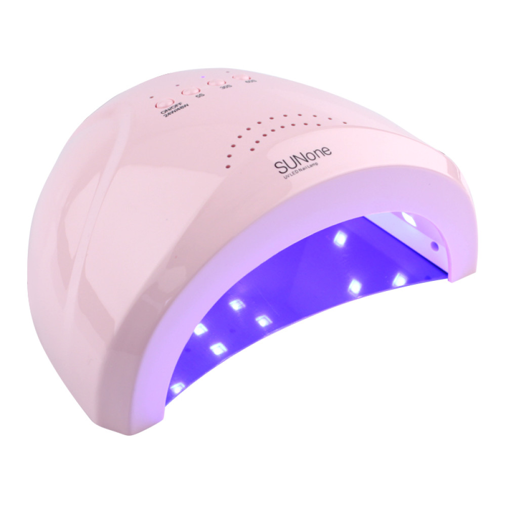 УФ LED лампа светодиодная Sun One 48 Вт и 24 Вт. таймер 5. 30 и 60 сек. цвет пастельно-розовый