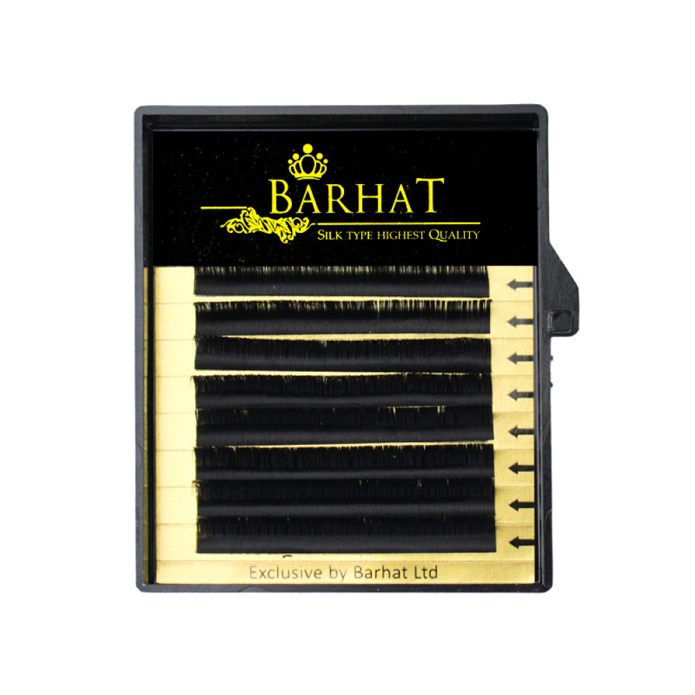 Ресницы Barhat CC 0.10 (8 рядов: 9, 10, 11, 12 мм), черные