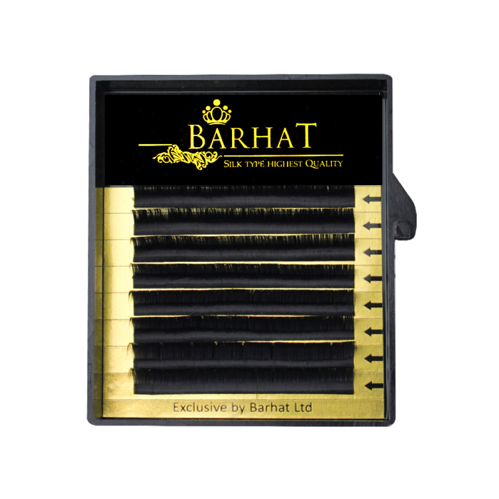 Ресницы Barhat CC 0.07 (8 рядов: 9, 10, 11, 12 мм), черные