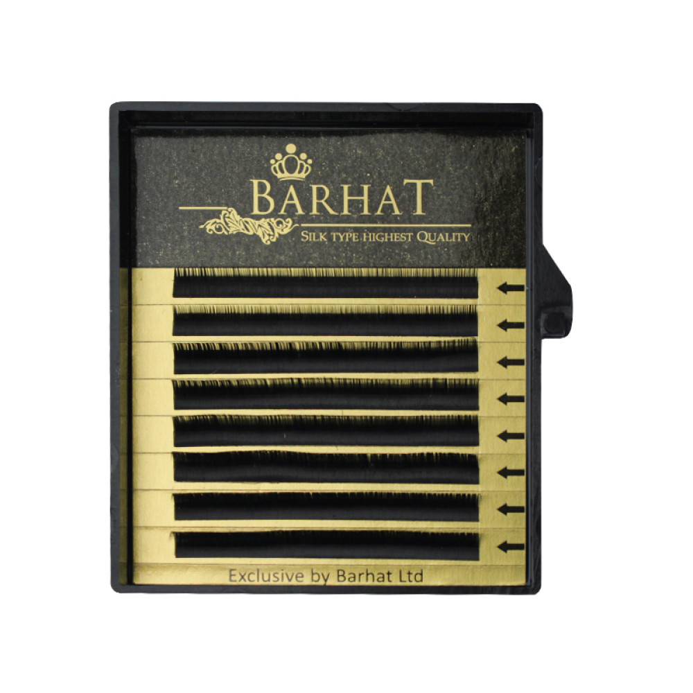 Вії Barhat C 0.10 (8 рядів: 6. 7. 8 мм). чорні