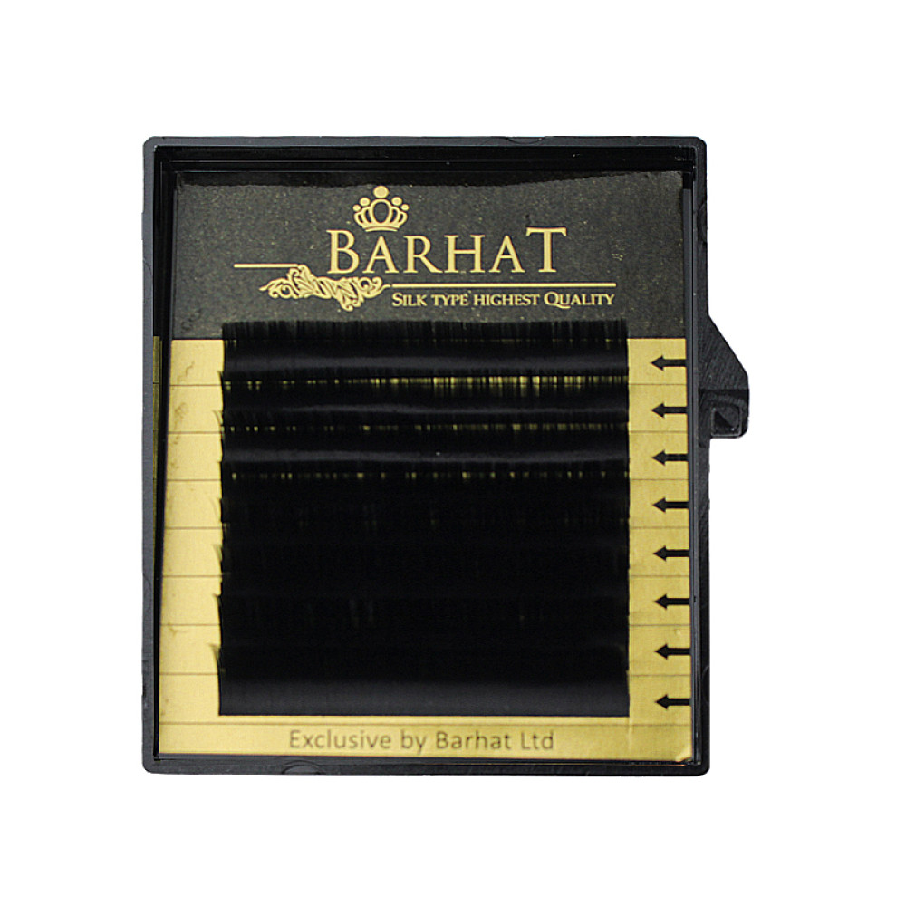 Ресницы Barhat B 0.07 (8 рядов: 9, 10, 11, 12 мм), черные