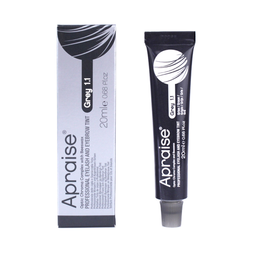 Фарба для брів і вій Apraise Grey 1.1, колір графіт, 20 мл