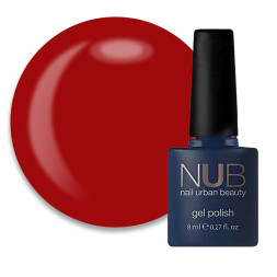Гель-лак NUB 195 Old School Red светлый ягодно-красный. 8 мл