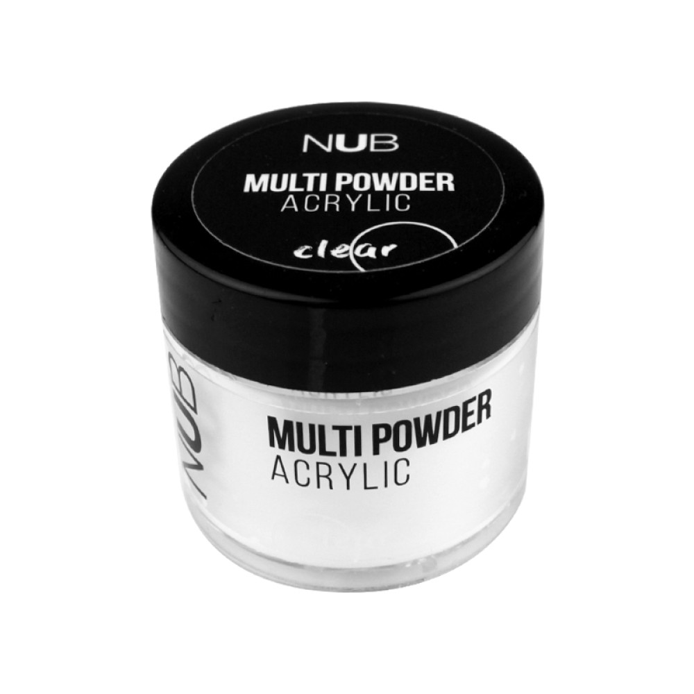 Акриловая пудра NUB Multi Powder Acrylic Clear, прозрачная, 30 г