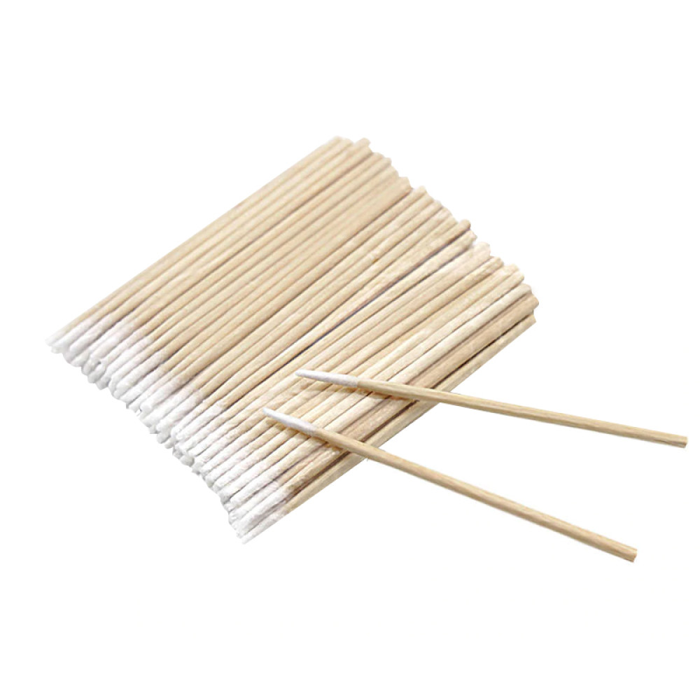 Ватяні палички деревяні ультратонкі Micro Cotton Sticks Henna Spa. 7 см. 100 шт.