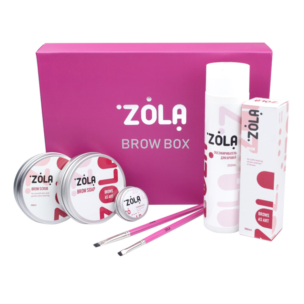 Набор ZOLA Brow Box Mini, с кисточками