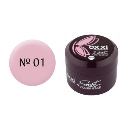 База камуфлююча для гель-лаку Oxxi Professional Smart Cover Base Coat 001 в баночці світлий рожевий 30 мл