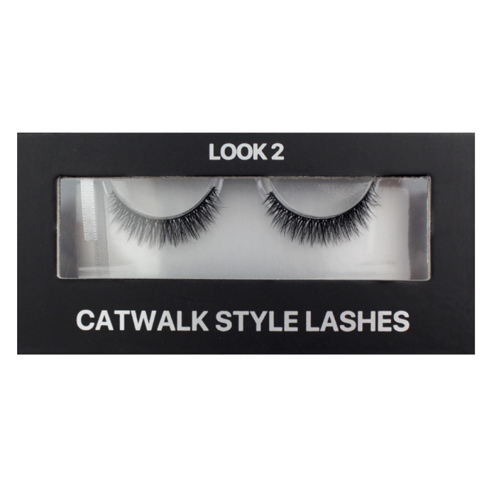 Вії накладні Kodi Professional Catwalk Style Lashes Look 2, на стрічці, чорні