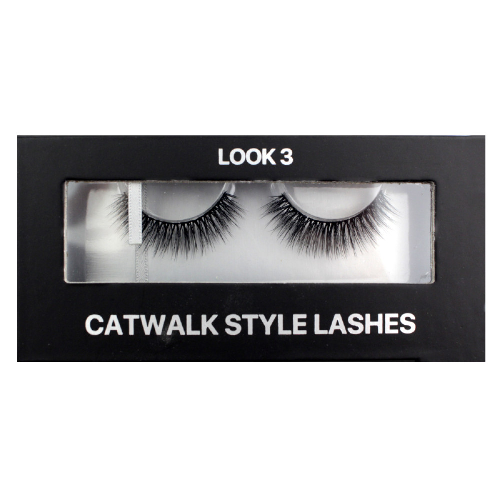 Вії накладні Kodi Professional Catwalk Style Lashes Look 3, на стрічці, чорні