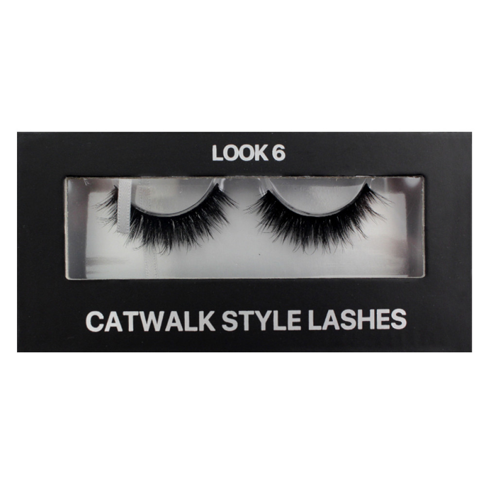 Ресницы накладные Kodi Professional Catwalk Style Lashes Look 6, на ленте, черные