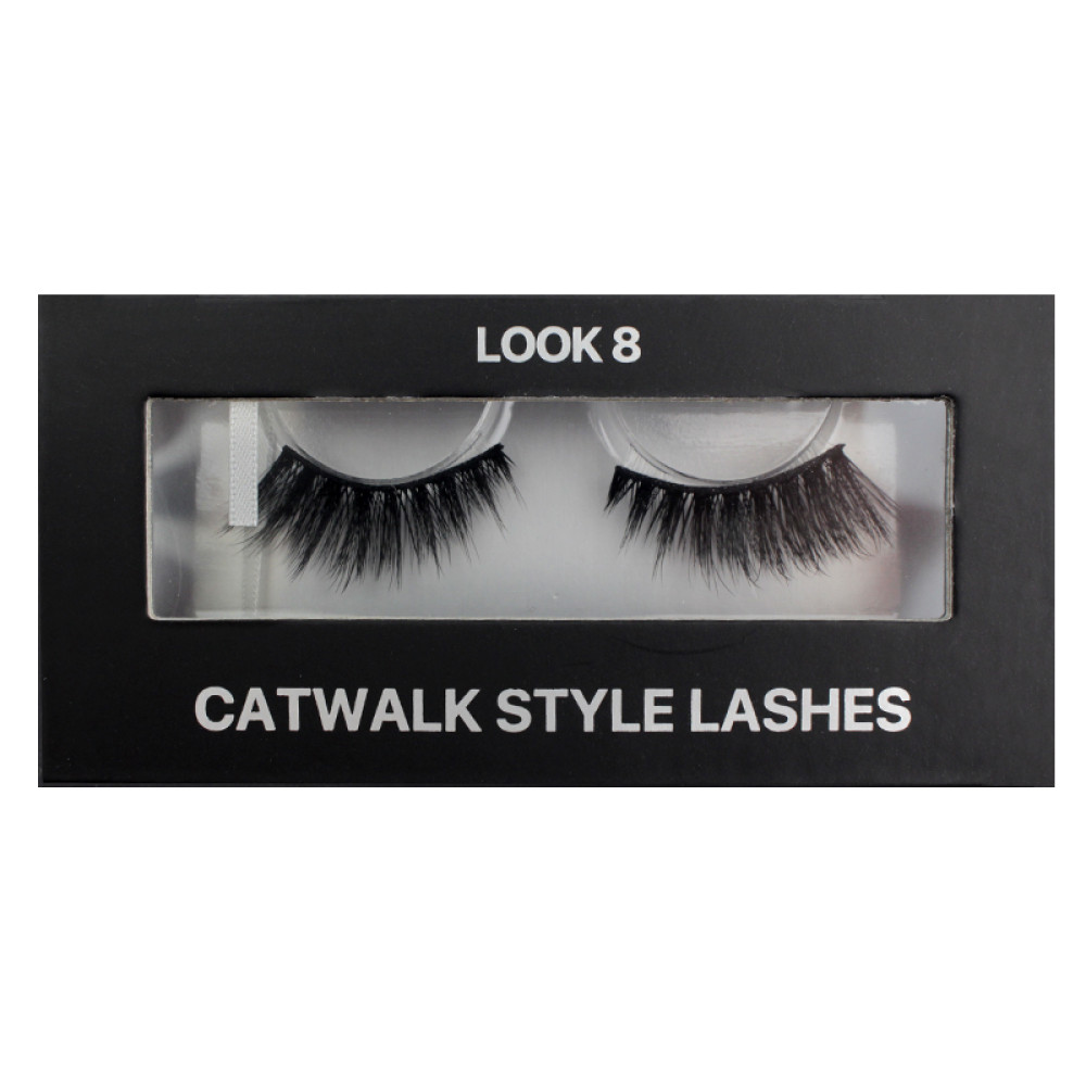 Вії накладні Kodi Professional Catwalk Style Lashes Look 8, на стрічці, чорні