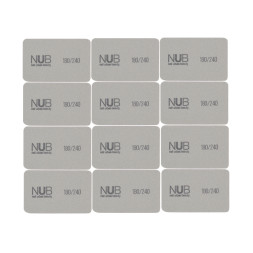 Набор одноразовых бафов для ногтей NUB 180/240, 12 шт.