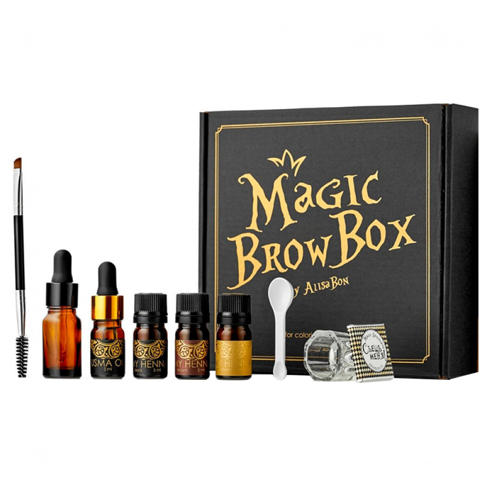 Набор хны для окрашивания бровей Alisa Bon Magic Brow Box