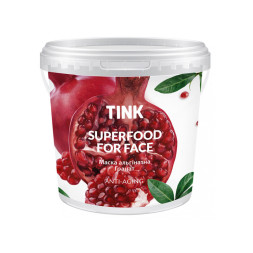 Маска Tink SuperFood For Face Anti-aging альгинатная антивозрастная Гранат, гиалуроновая кислота,15г