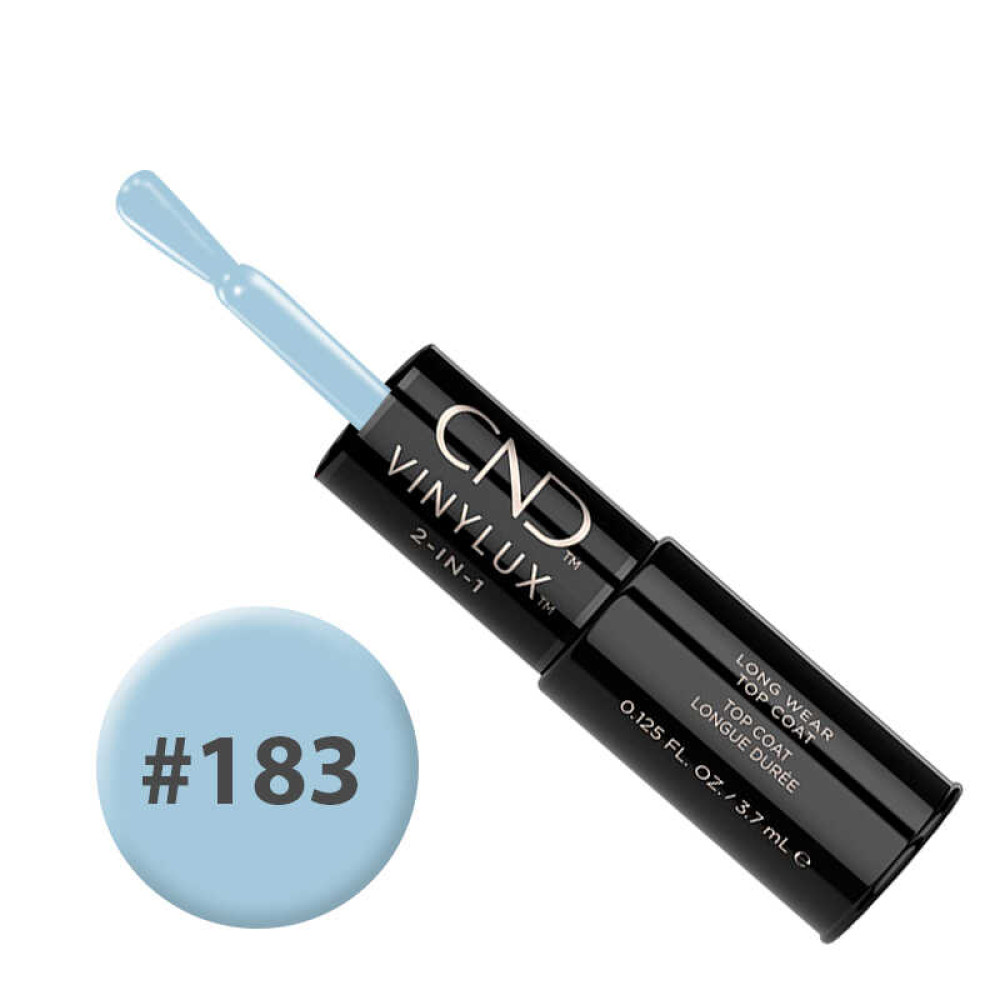 Лак-олівець CND Vinylux 183 Creekside ніжно-блакитний. 3.7 мл  закріплювач. 3.7 мл