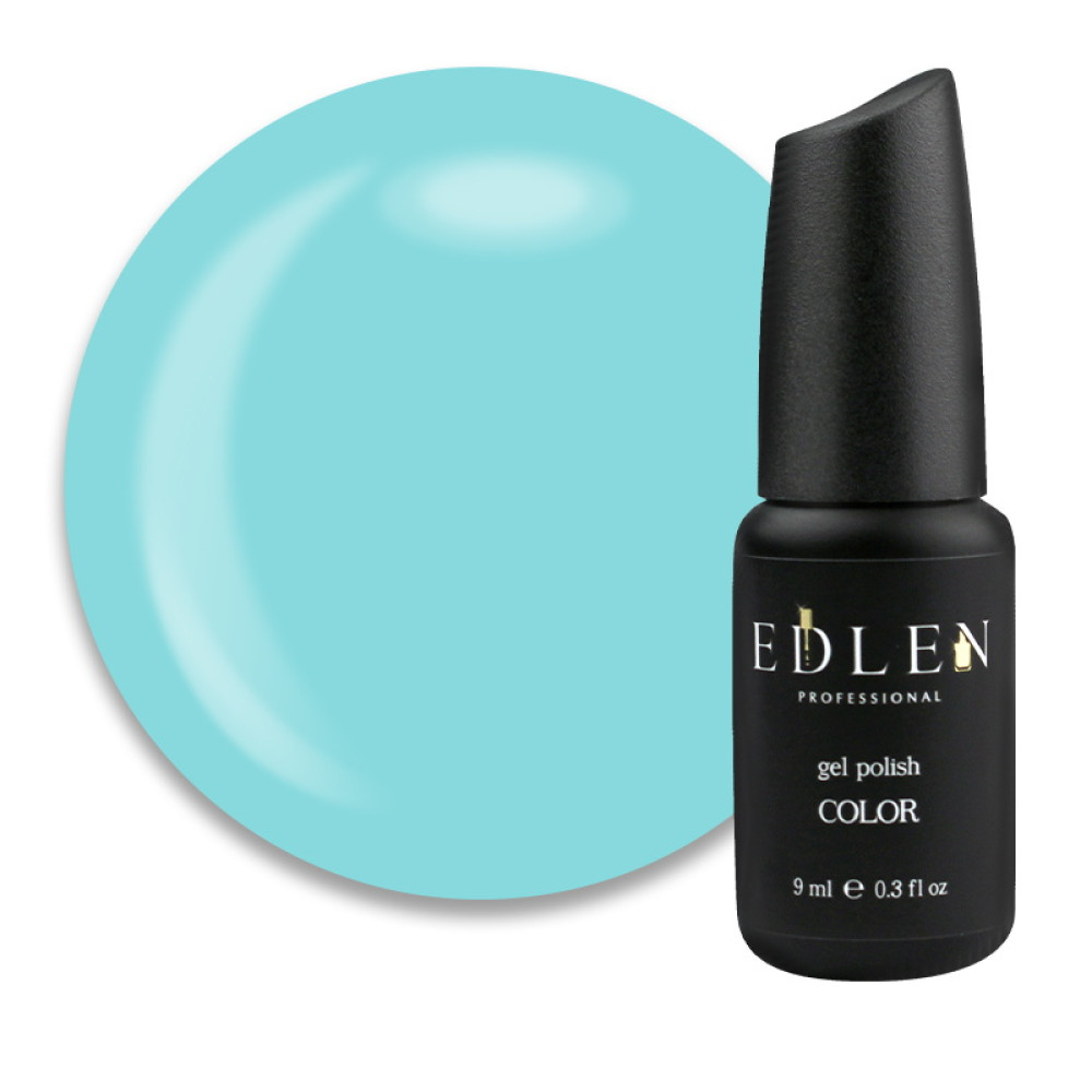 Гель-лак Edlen Professional 123 светлый бирюзово-голубой. 9 мл