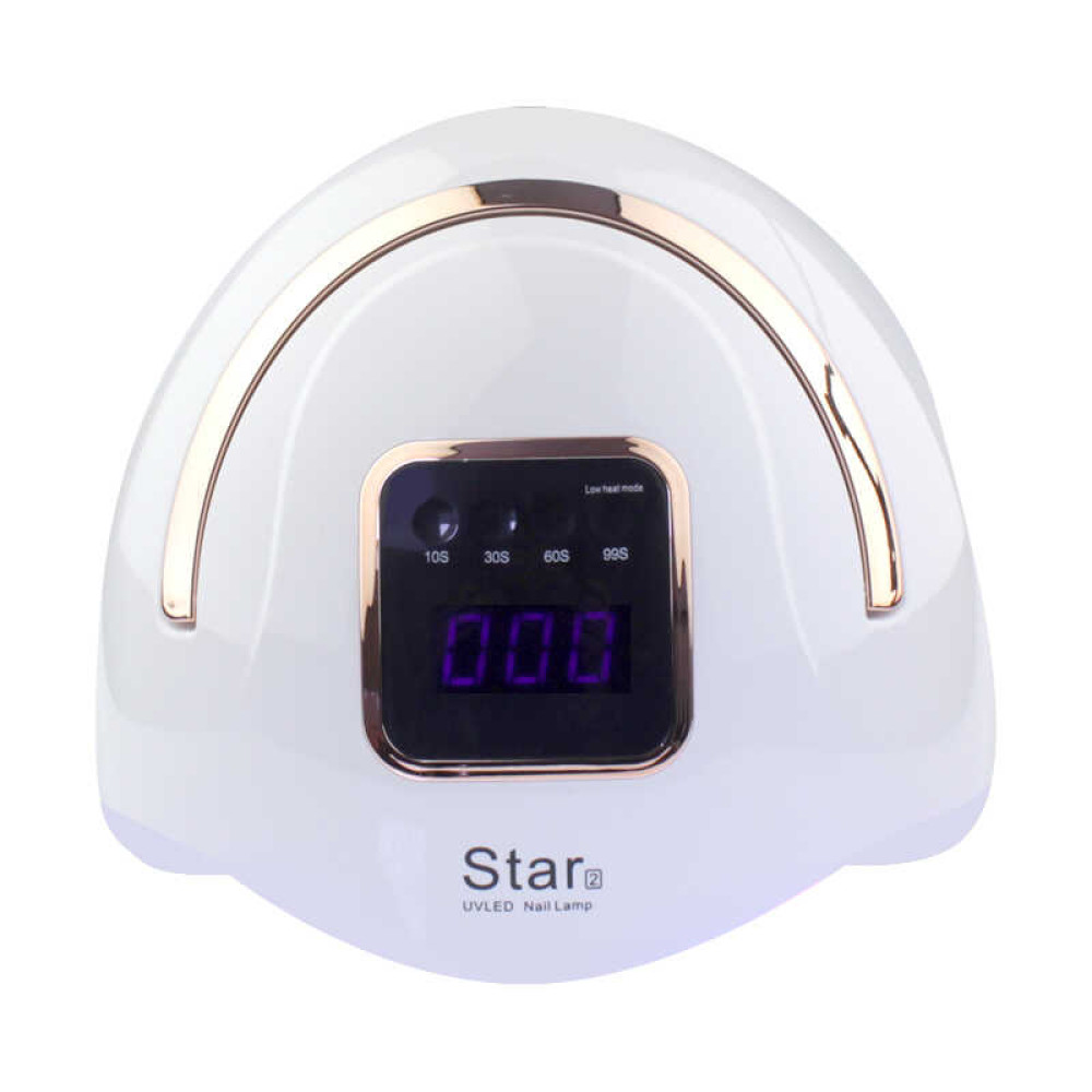 УФ LED лампа світлодіодна Star 2 Gold 72 Вт. таймер 10. 30. 60 и 99 сек. колір білий із золотою ручкою