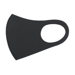 Питта-маска на лицо многоразовая защитная, тонкий синтетический материал, цвет черный