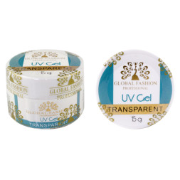 Гель Global Fashion UV Gel Transparent. прозрачный. 15 г