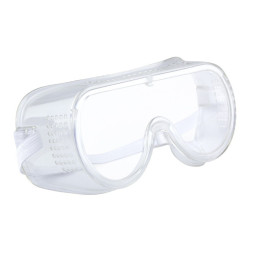 Защитные очки с прямой вентиляцией. прозрачные. на резинке