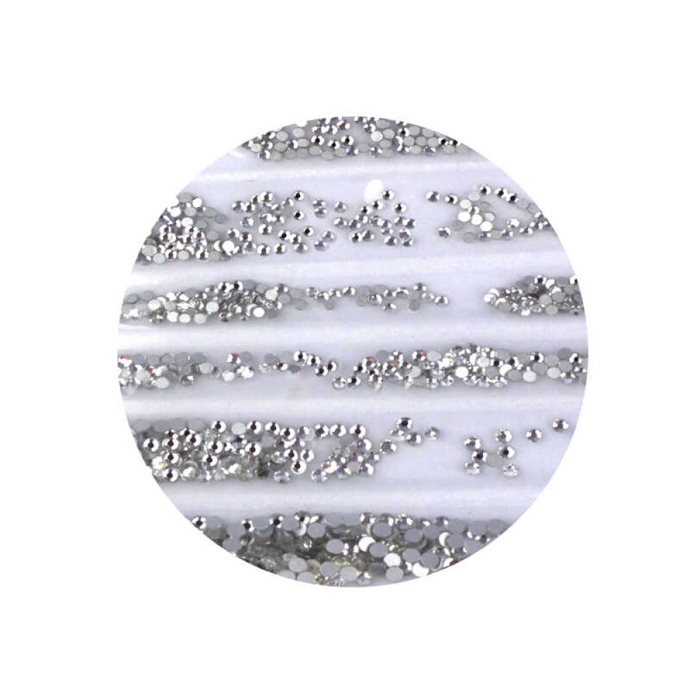 Стразы Starlet Professional, ss1-ss4, цвет серебро, 1440 шт.