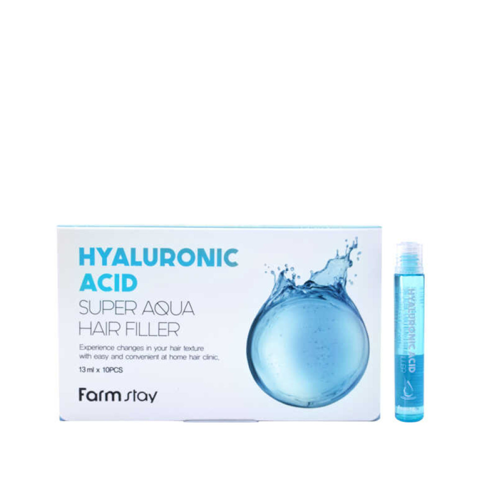 Филлер для волос Farmstay Hyaluronic Acid Super Aqua Hair Filler увлажняющий, 13 мл