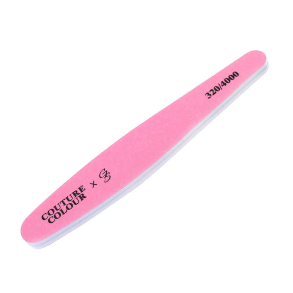 Баф для нігтів Couture Colour & GS 320/4000. колір рожево-білий