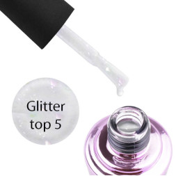 Топ для гель-лаку без липкого шару Elise Braun Glitter Top 05 з пластівцями Юкі. 10 мл