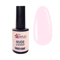 База камуфлирующая для гель-лака Nails Molekula Base Coat Rubber Nude Pastel, молочная, 12 мл