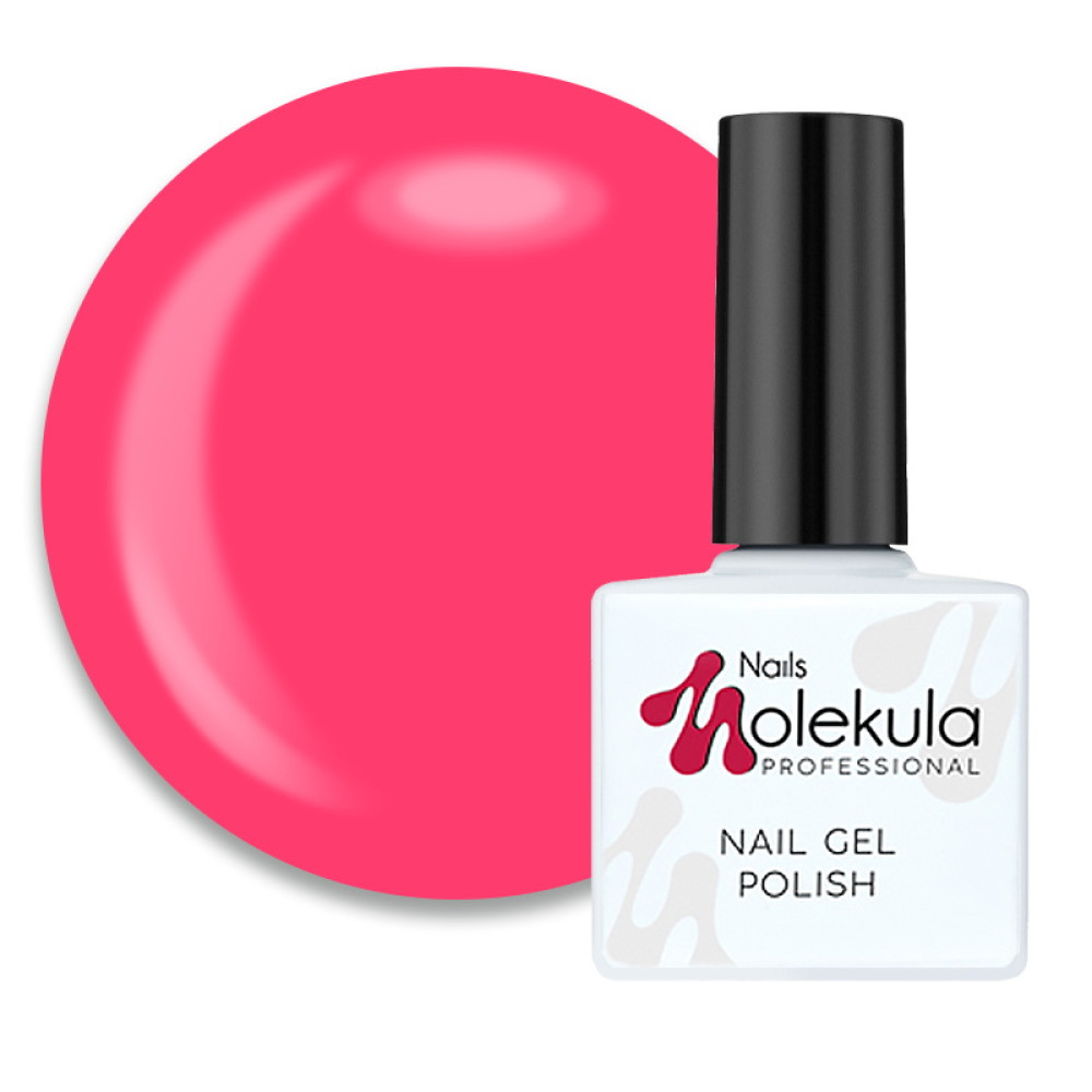 Гель-лак Nails Molekula 058 насыщенный розовый неон, 11 мл