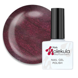 Гель-лак Nails Molekula 076 вишневый перламутр, 11 мл