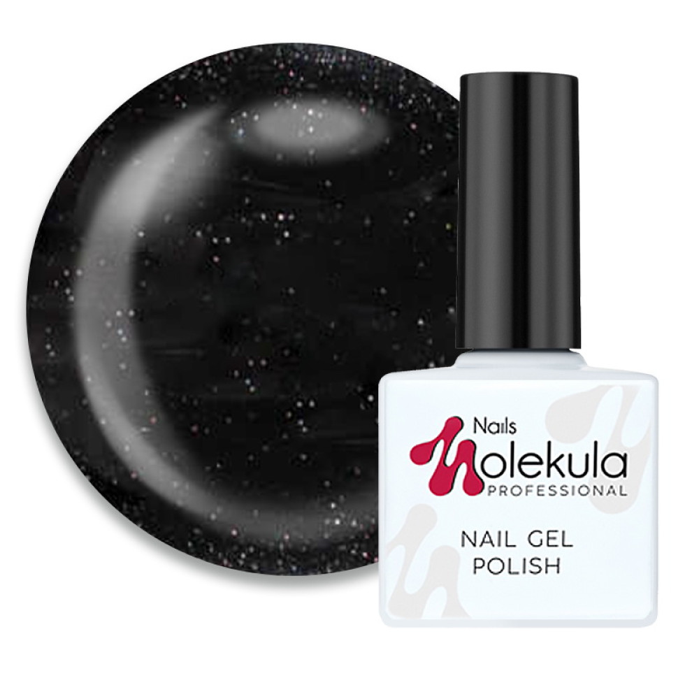 Гель-лак Nails Molekula 121 черный жемчуг, 11 мл