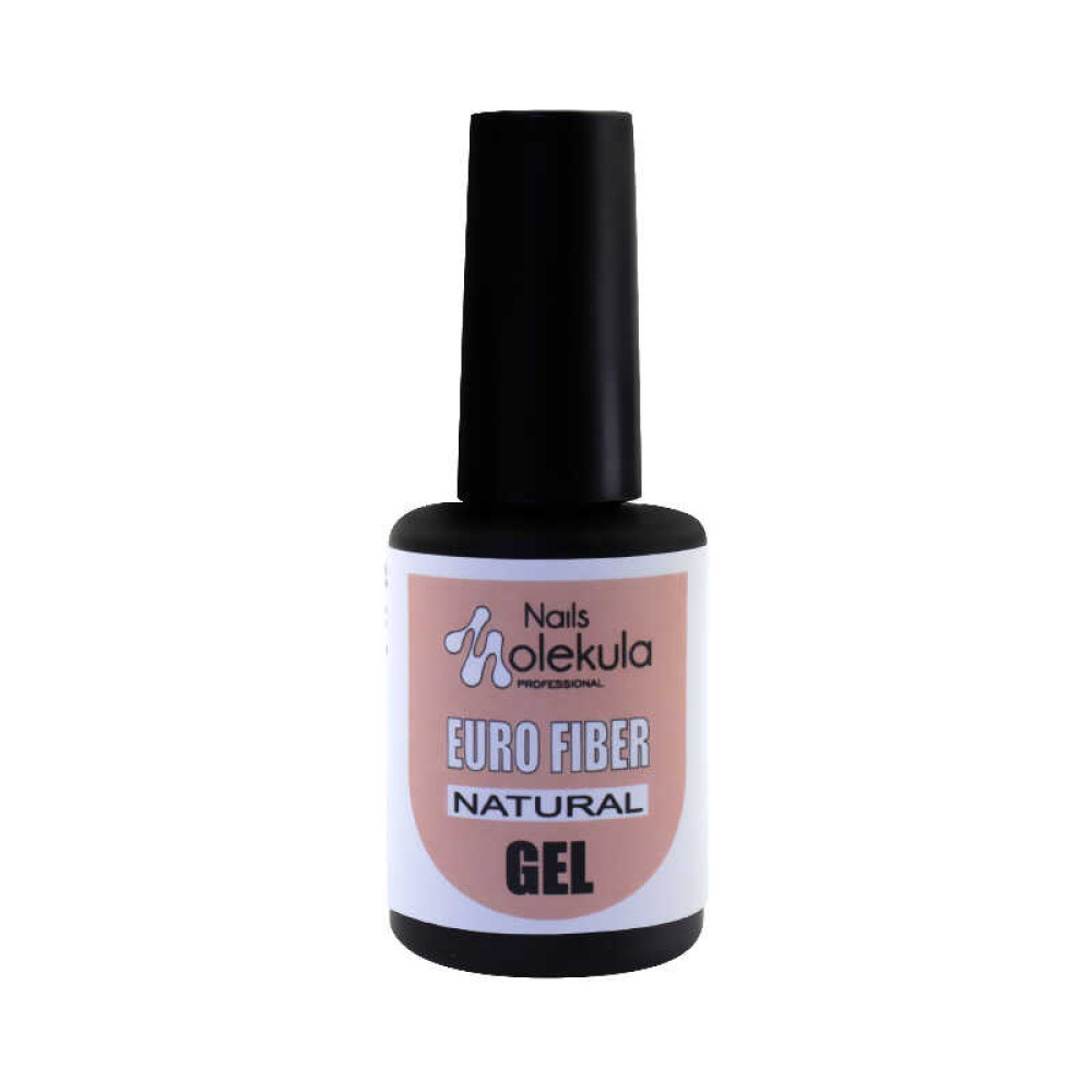 Гель моделюючий для нігтів Nails Molekula Euro Fiber Gel Natural. яскравий персиковий. 12 мл