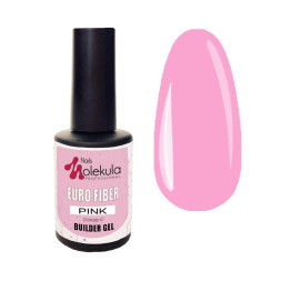 Гель моделирующий для ногтей Nails Molekula Euro Fiber Gel Pink, розовый, 12 мл