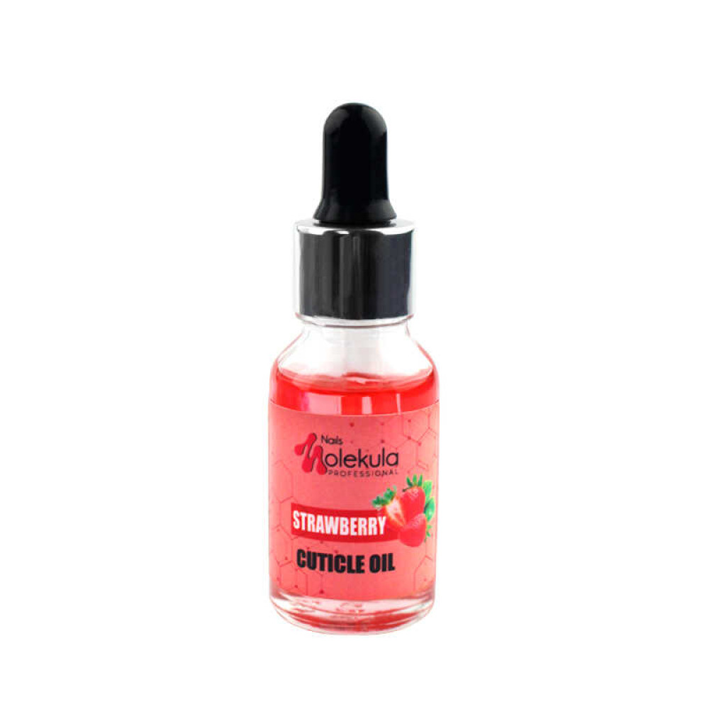 Олійка для кутикули Nails Molekula Cuticle Oil Strawberry. з піпеткою. полуниця. 15 мл