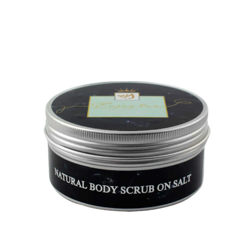 Натуральный солевой скраб для тела Enjoy-Eco Body Scrub Лайм. банка. 220 г