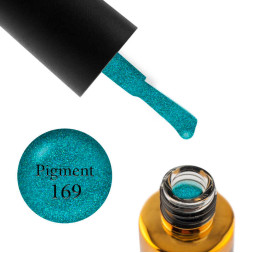 Гель-лак F.O.X Pigment 169, морський бірюзовий з синіми і зеленими шимерами, 7 мл